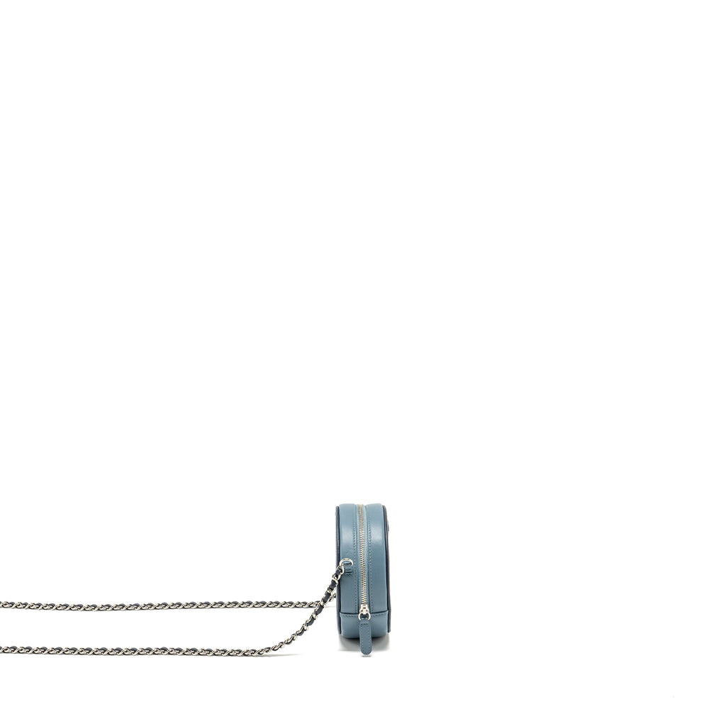CHANEL ROUND CLUTCH WITH CHAIN LAMBSKIN MULTICOLOUR BLUE SHW