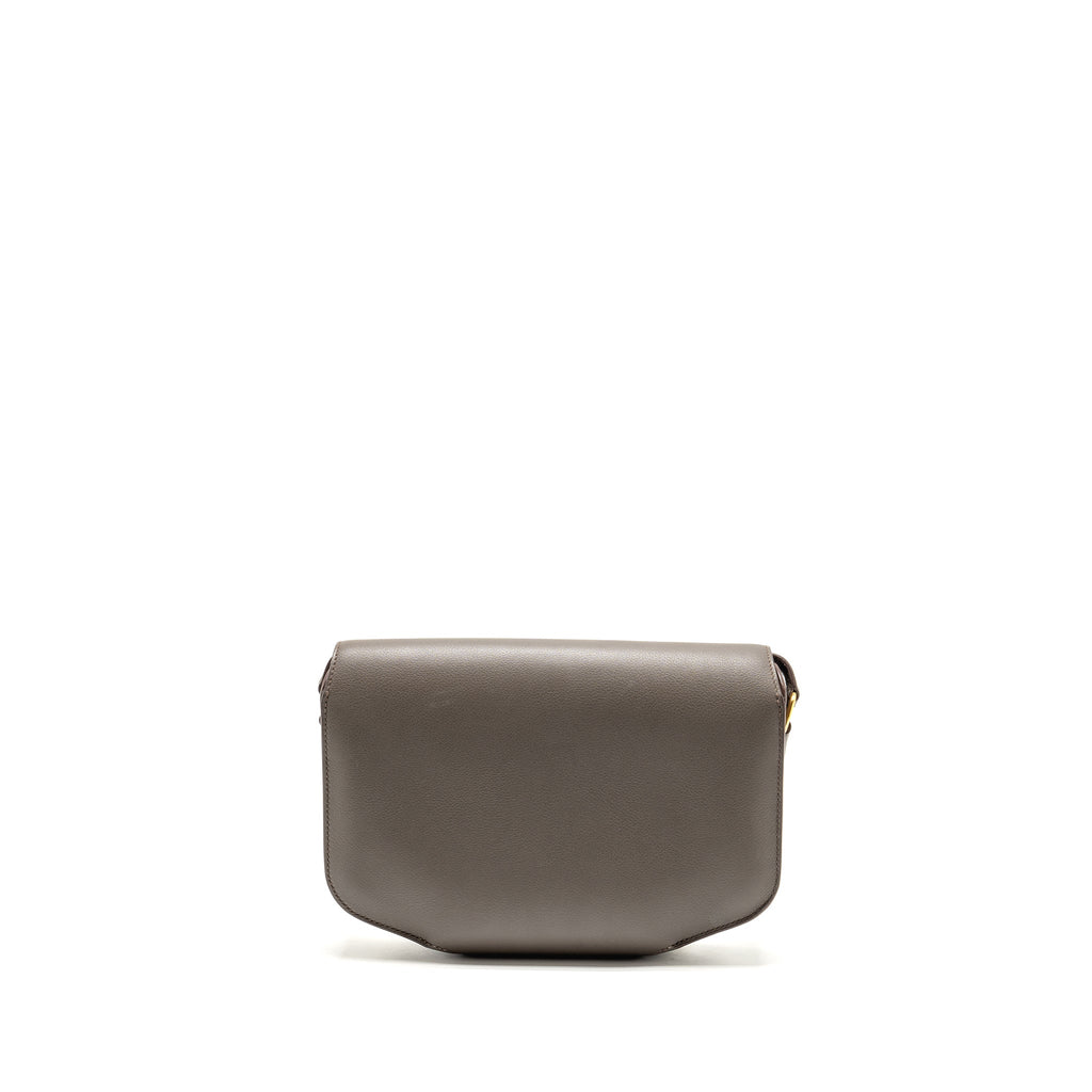 HERMES CHERCHE-MIDI SHOULDER BAG 8F GRIS ETAIN GHW
