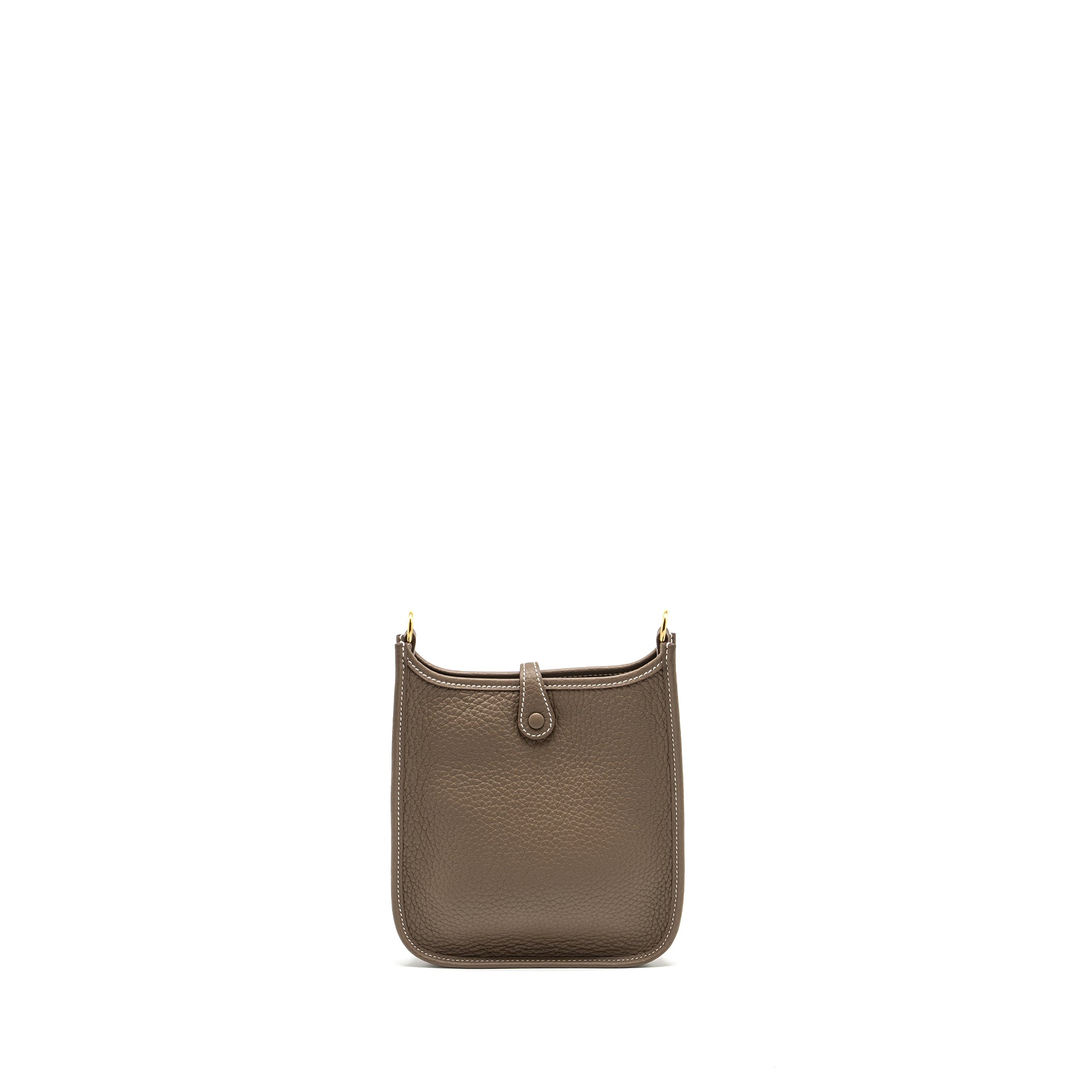 HERMES MINI EVELYN CLEMENCE ETOUPE / BLUE INDIGO GHW