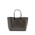 GOYARD SAINT LOUIS PM TOTE BAG GOYARDLINE CANVAS BLACK SHW