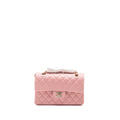 CHANEL 22C SMALL CLASSIC DOUBLE FLAP BAG CAVIAR LIGHT PINK LGHW(MICROCHIP)