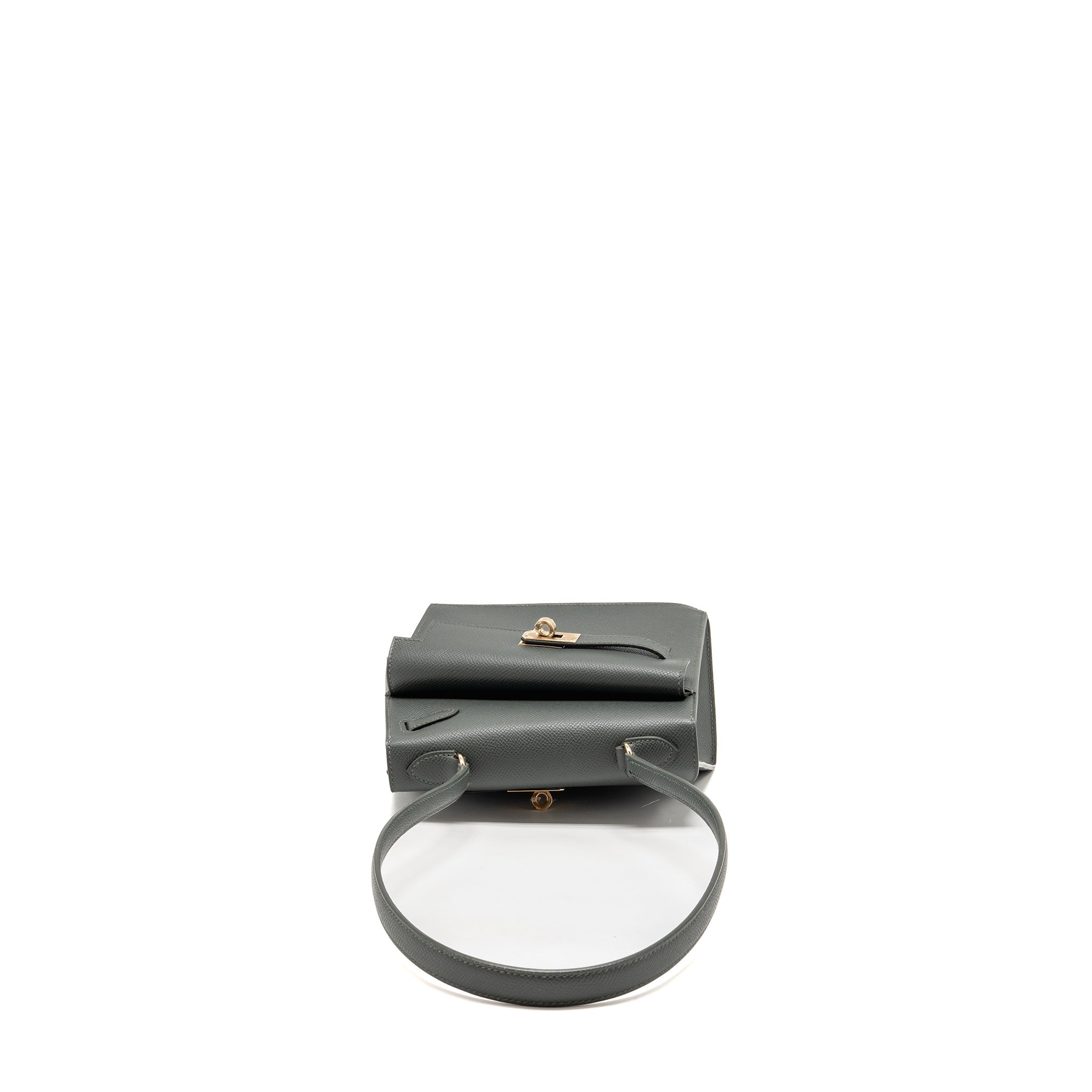 HERMES KELLY SELLIER EN DESORDRE 20 EPSOM VERT MANGROVE LGHW