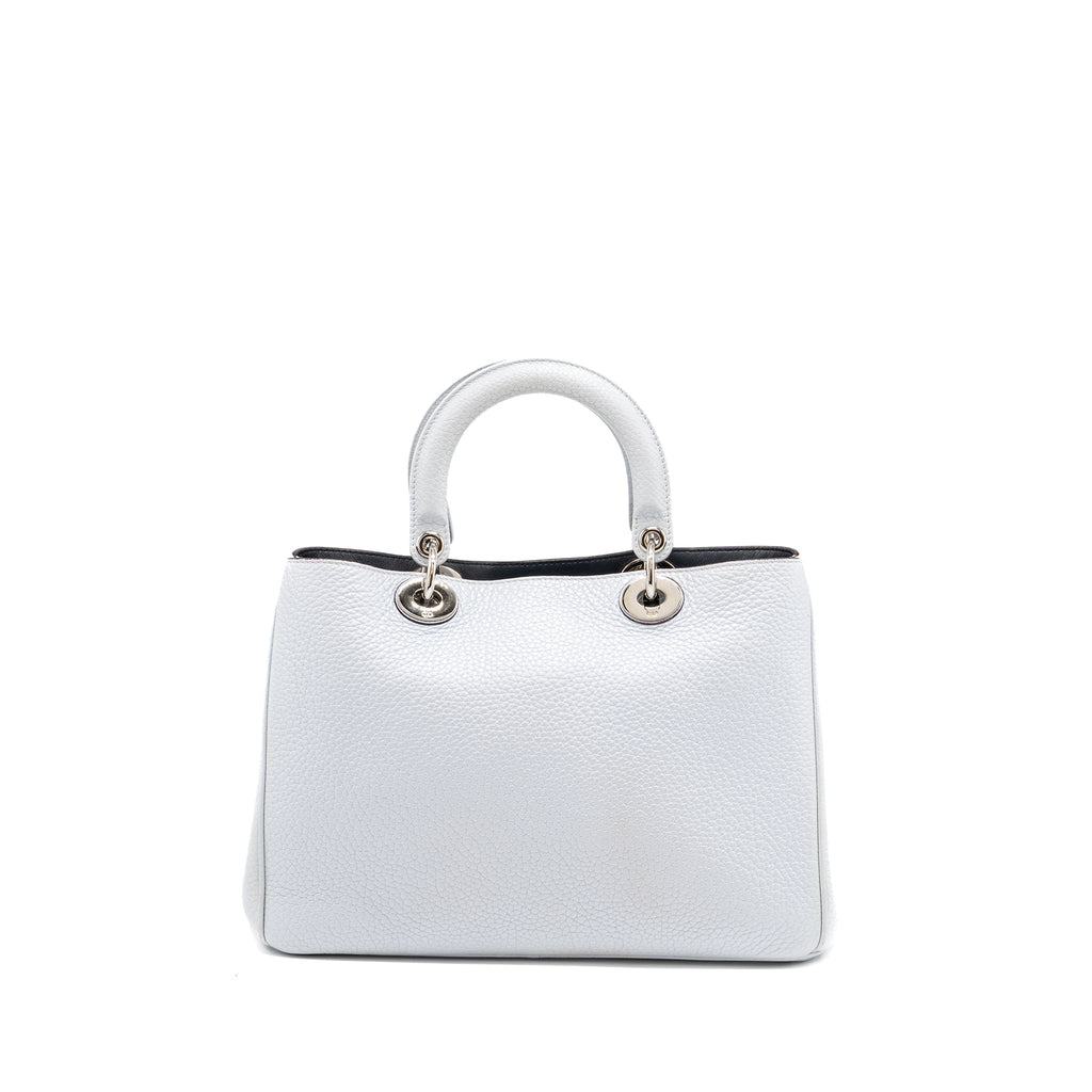 DIOR DIORISSIMO TOTE BAG GRAINED CALFSKIN LIGHT GREY SHW