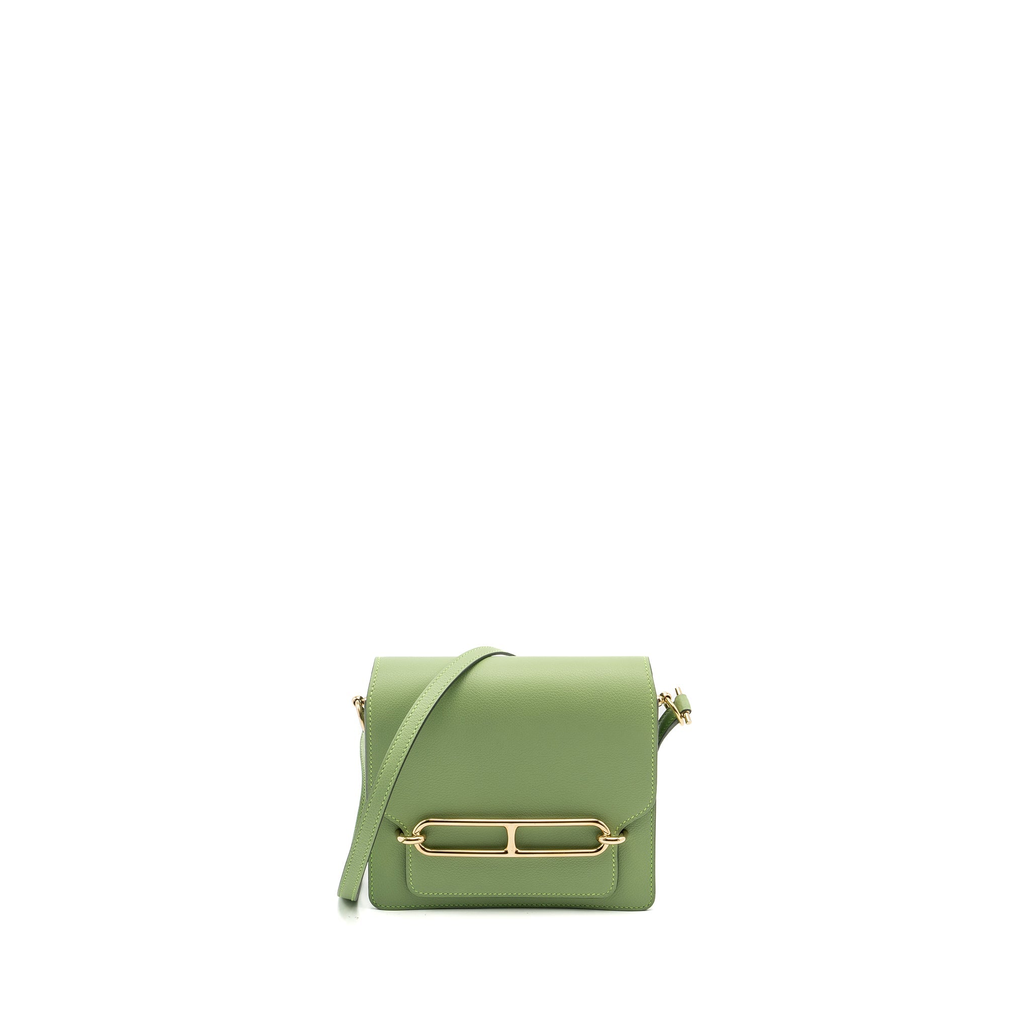 HERMES MINI ROULIS EVERCOLOR VERT CRIQUIT LGHW