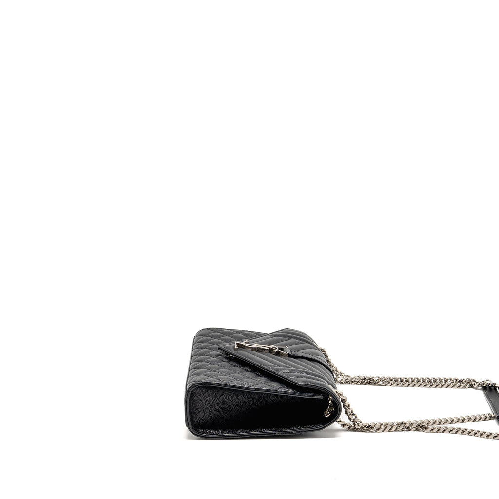 SAINT LAURENT/YSL MEDIUM ENVELOP BAG GRAINED CALFSKIN BLACK SHW