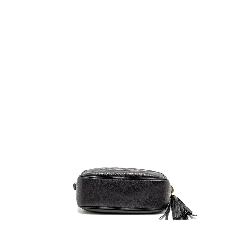 GUCCI SOHO DISCO CAMERA CROSSBODY BAG CALFSKIN BLACK LGHW