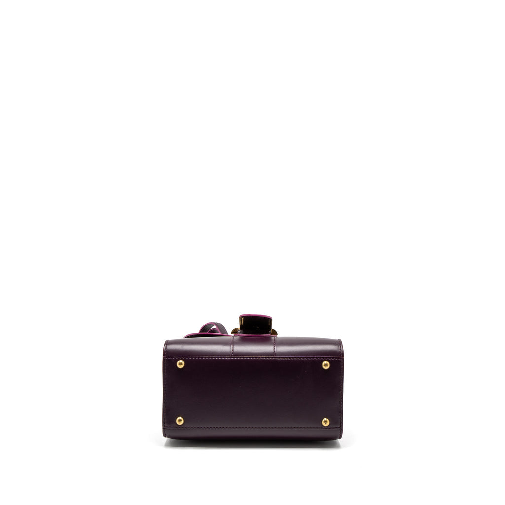 DELVAUX MINI BRILLIANT BOX CALFSKIN PURPLE GHW