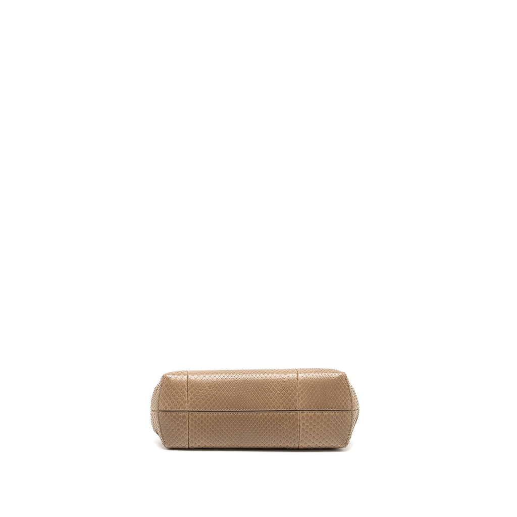 FENDI FIRST SMALL BAG PYTHON BEIGE GHW