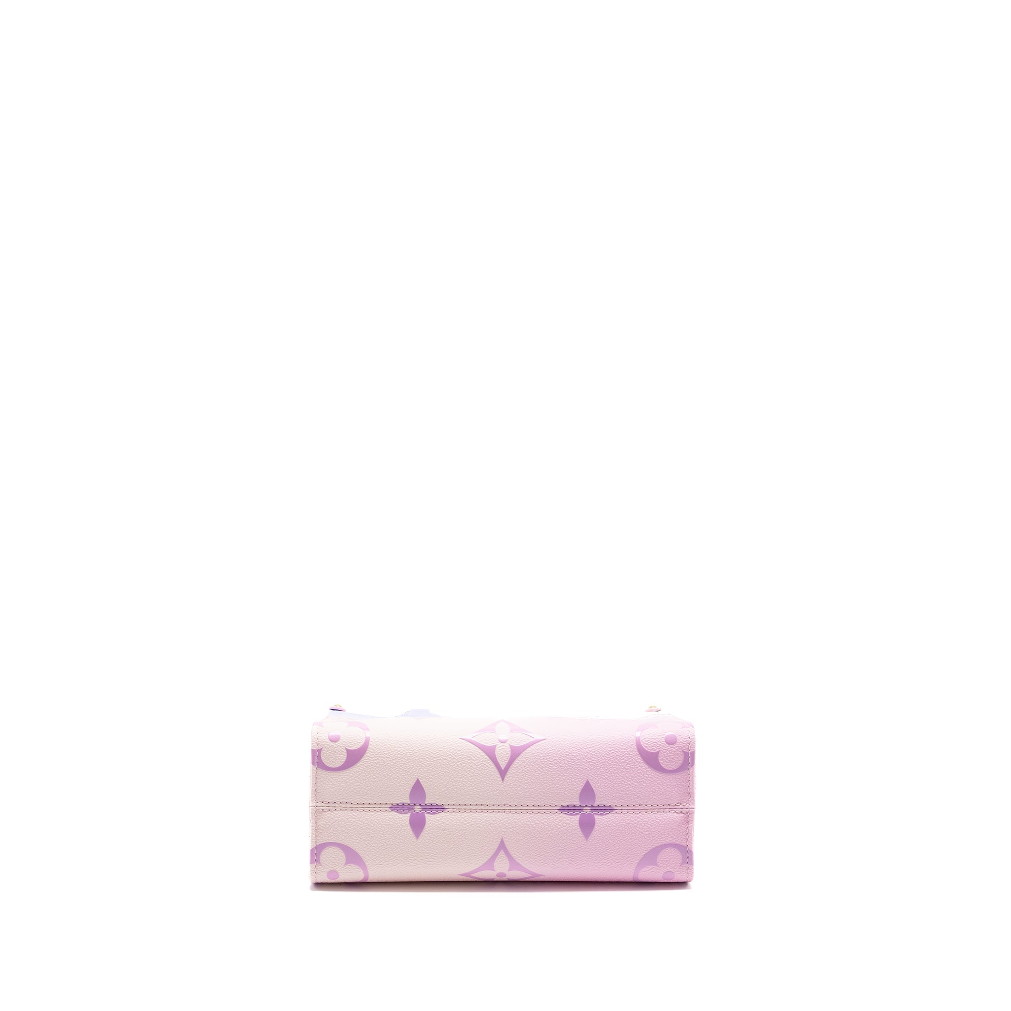 LOUIS VUITTON ONTHEGO PM CALFSKIN SUNRISE PASTEL MULTICOLOUR PINK / PURPLE GHW