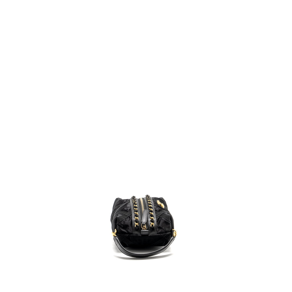 CHANEL 22P TRAVEL POUCH WITH SLEEP MASK NYLON BLACK GHW