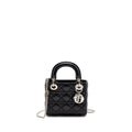 DIOR MINI LADY DIOR LAMBSKIN BLACK SHW
