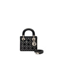 DIOR MINI LADY DIOR SATIN CRYSTAL BLACK SHW