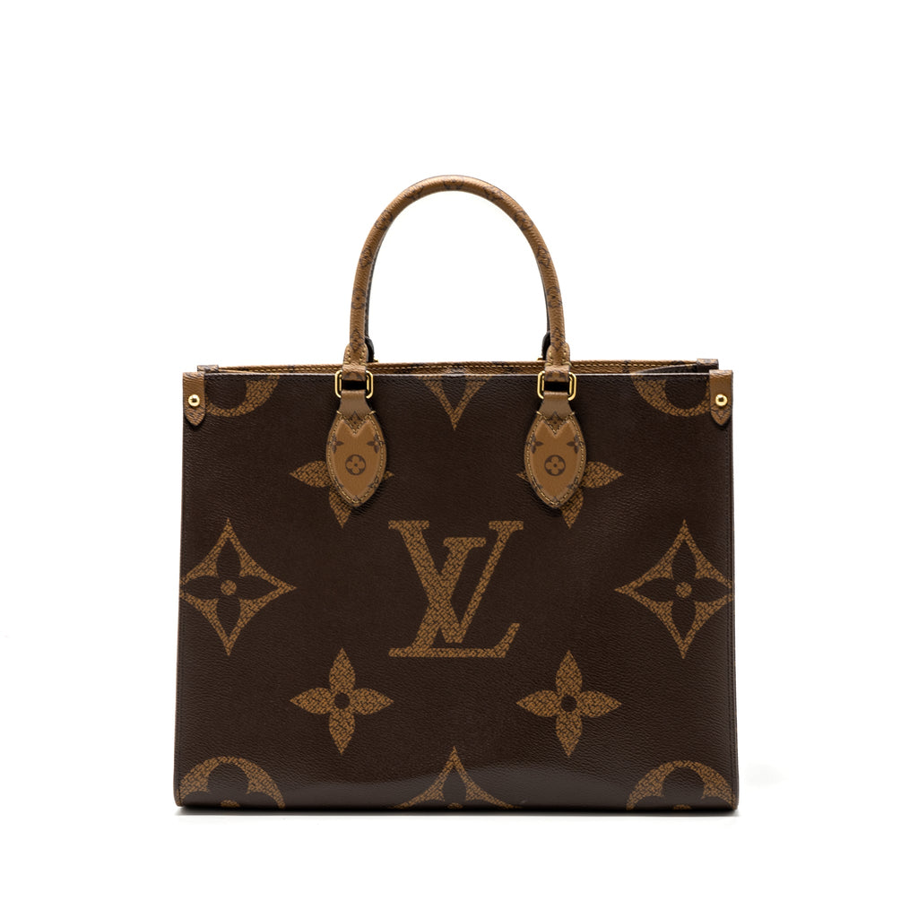 LOUIS VUITTON ONTHEGO MM MONOGRAM REVERSE CANVAS GHW