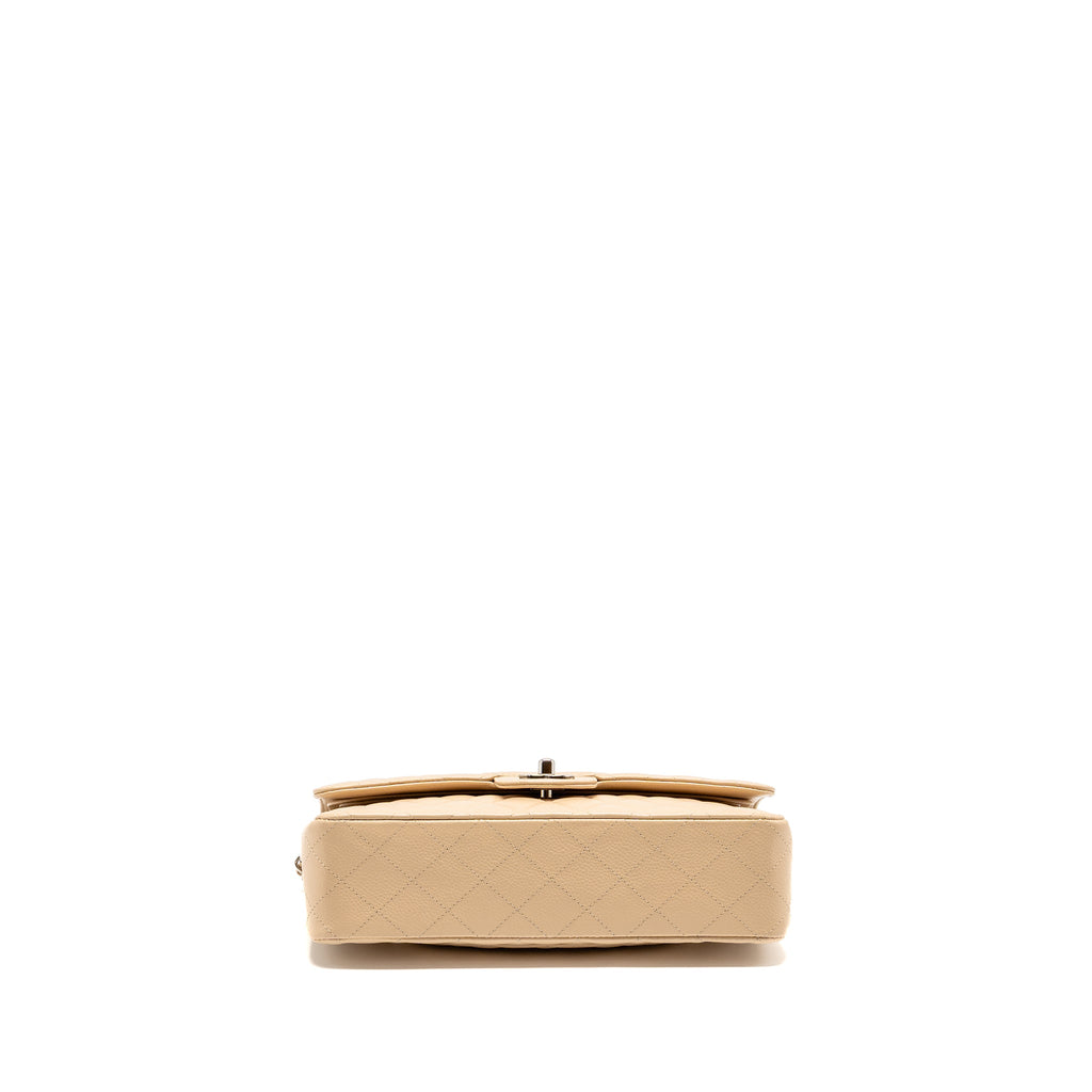 CHANEL MEDIUM CLASSIC DOUBLE FLAP BAG CAVIAR BEIGE LGHW
