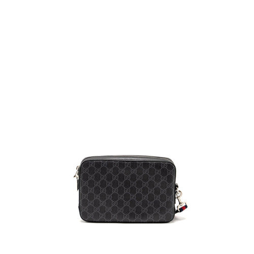 GUCCI POUCH GG SUPREME CANVAS BLACK SHW