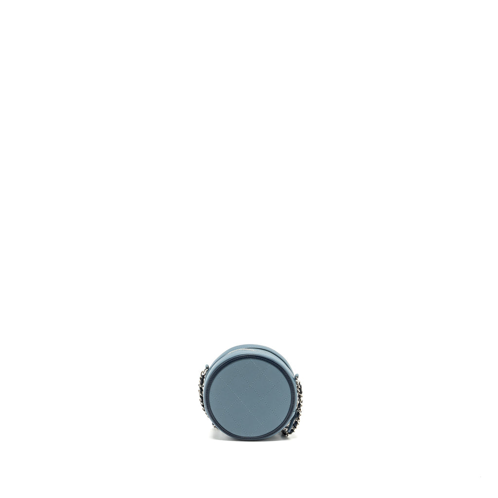 CHANEL ROUND CLUTCH WITH CHAIN LAMBSKIN MULTICOLOUR BLUE SHW