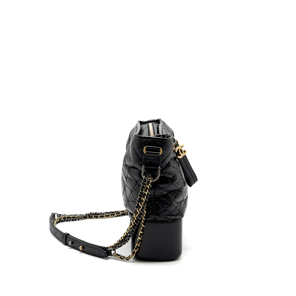 CHANEL MAXI GABRIELLE HOBO BAG CALFSKIN BLACK MULTICOLOUR HARDWARE