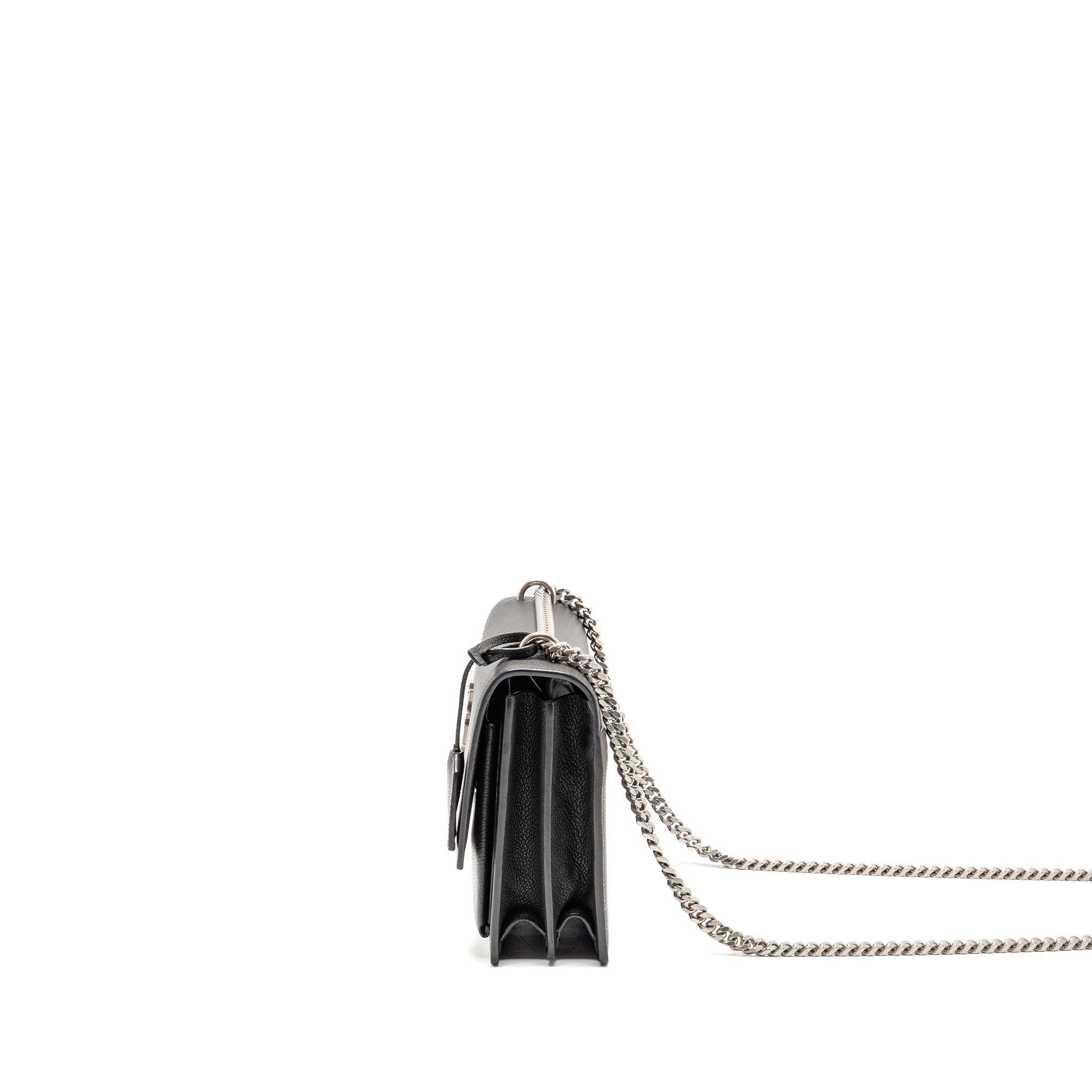 SAINT LAURENT/YSL MEDIUM SUNSET BAG CALFSKIN GREY SHW