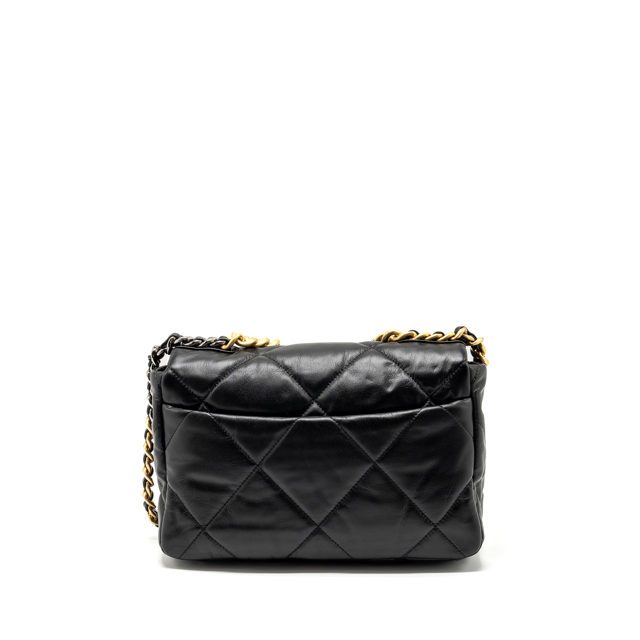 CHANEL MEDIUM 19 BAG GOATSKIN BLACK MULTICOLOUR HARDWARE