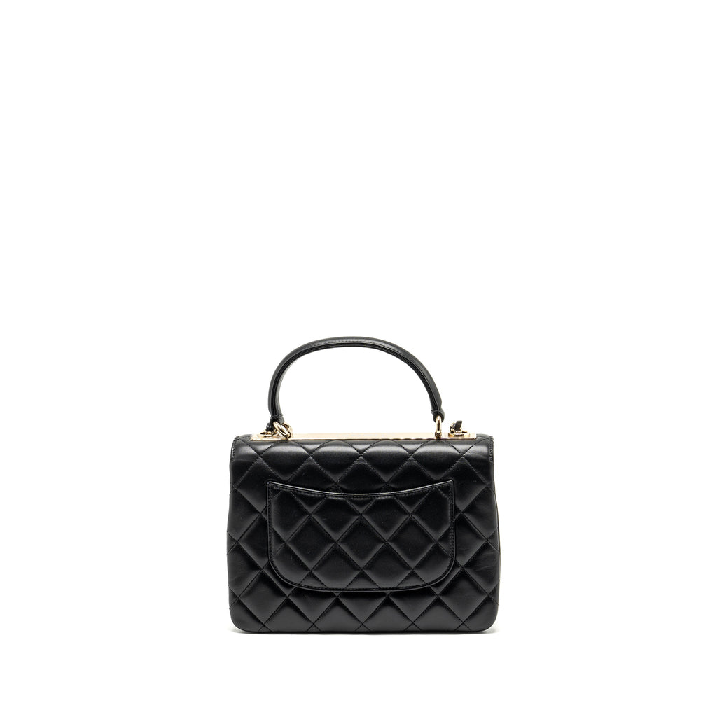 CHANEL SMALL TRENDY CC FLAP BAG LAMBSKIN BLACK LGHW (MICROCHIP)