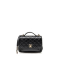 CHANEL MEDIUM BUSINESS AFFINITY CAVIAR BLACK LGHW (MICROCHIP)
