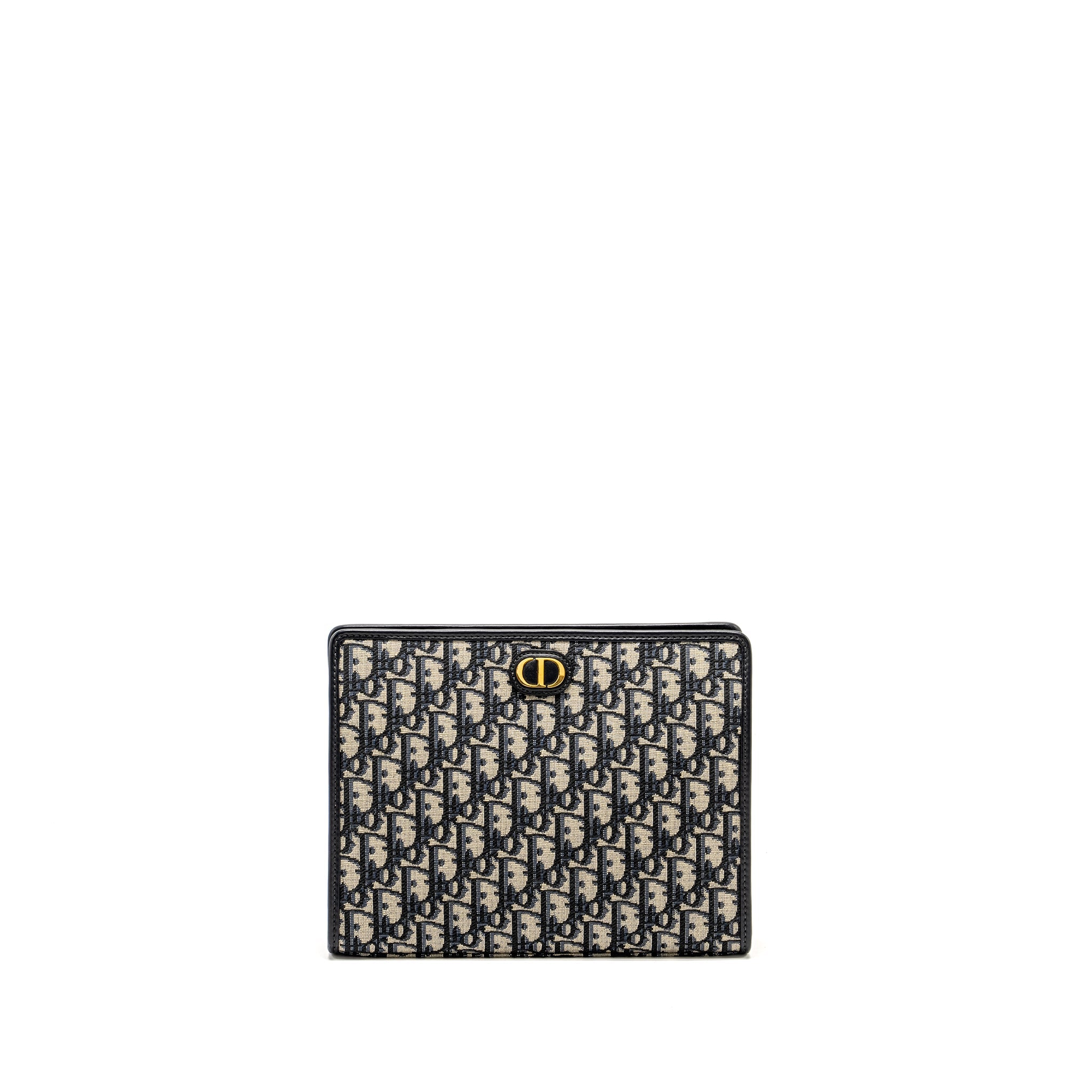 DIOR 30 MONTAIGNE DEA POUCH BLUE OBLIQUE JACQUARD GHW