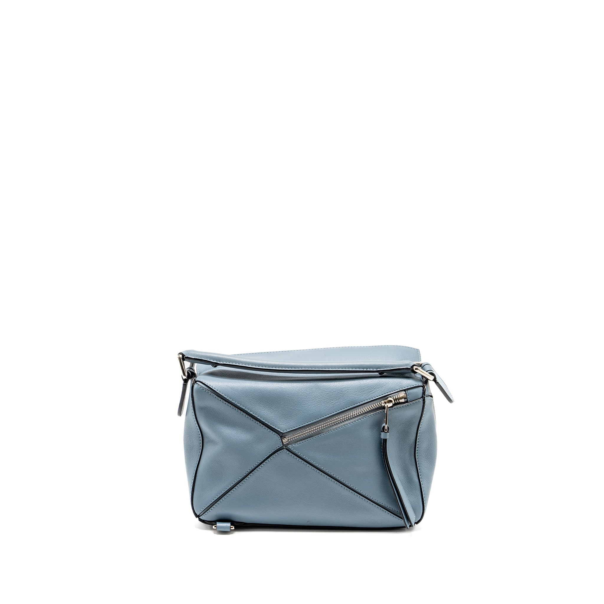 LOEWE SMALL PUZZLE BAG CALFSKIN LIGHT BLUE SHW