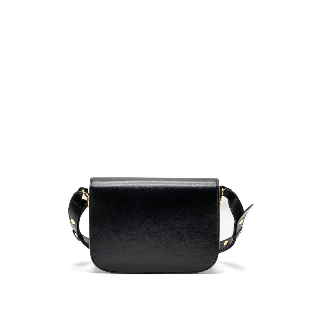 GUCCI HORSEBIT 1955 SHOULDER BAG LEATHER BLACK GHW