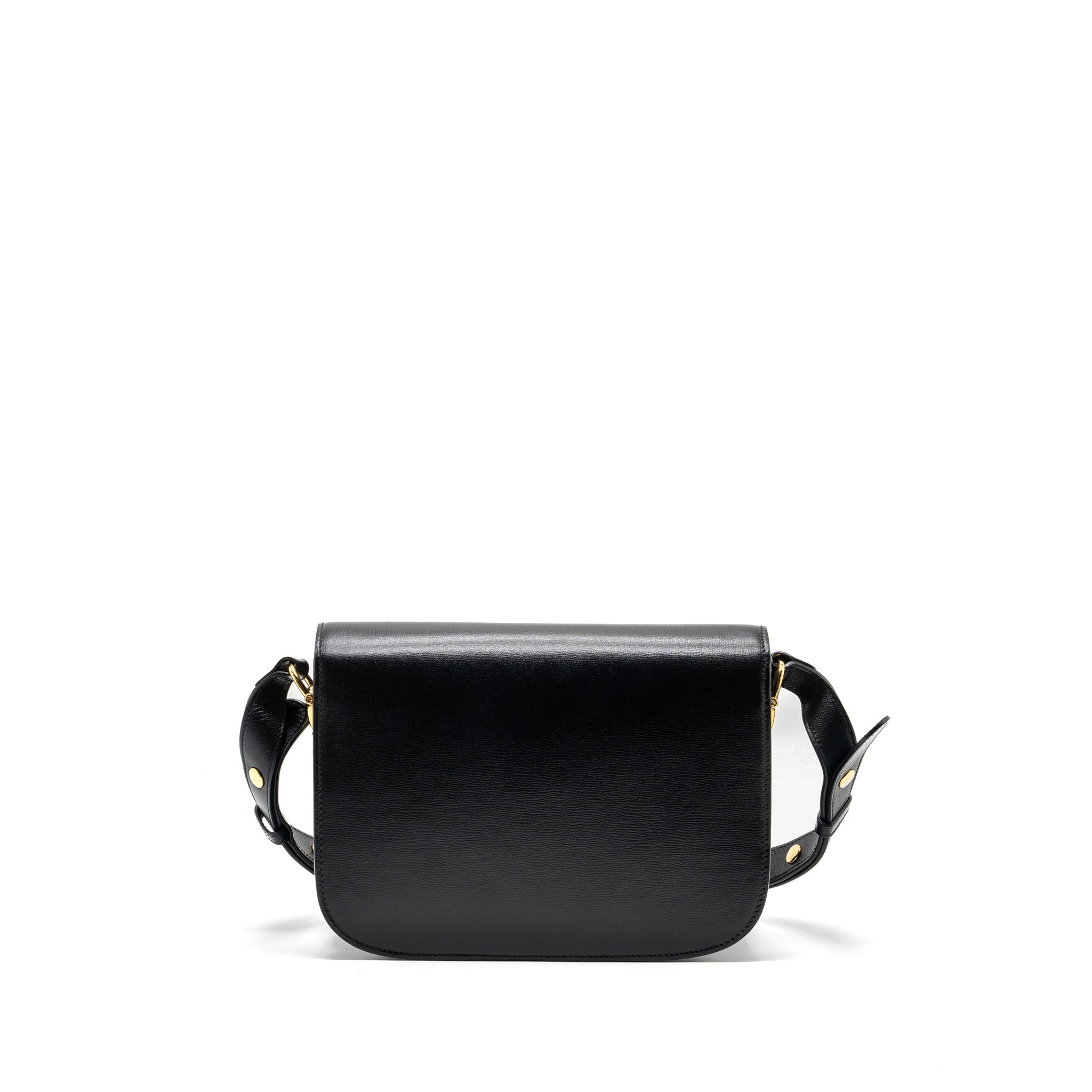 GUCCI HORSEBIT 1955 SHOULDER BAG LEATHER BLACK GHW