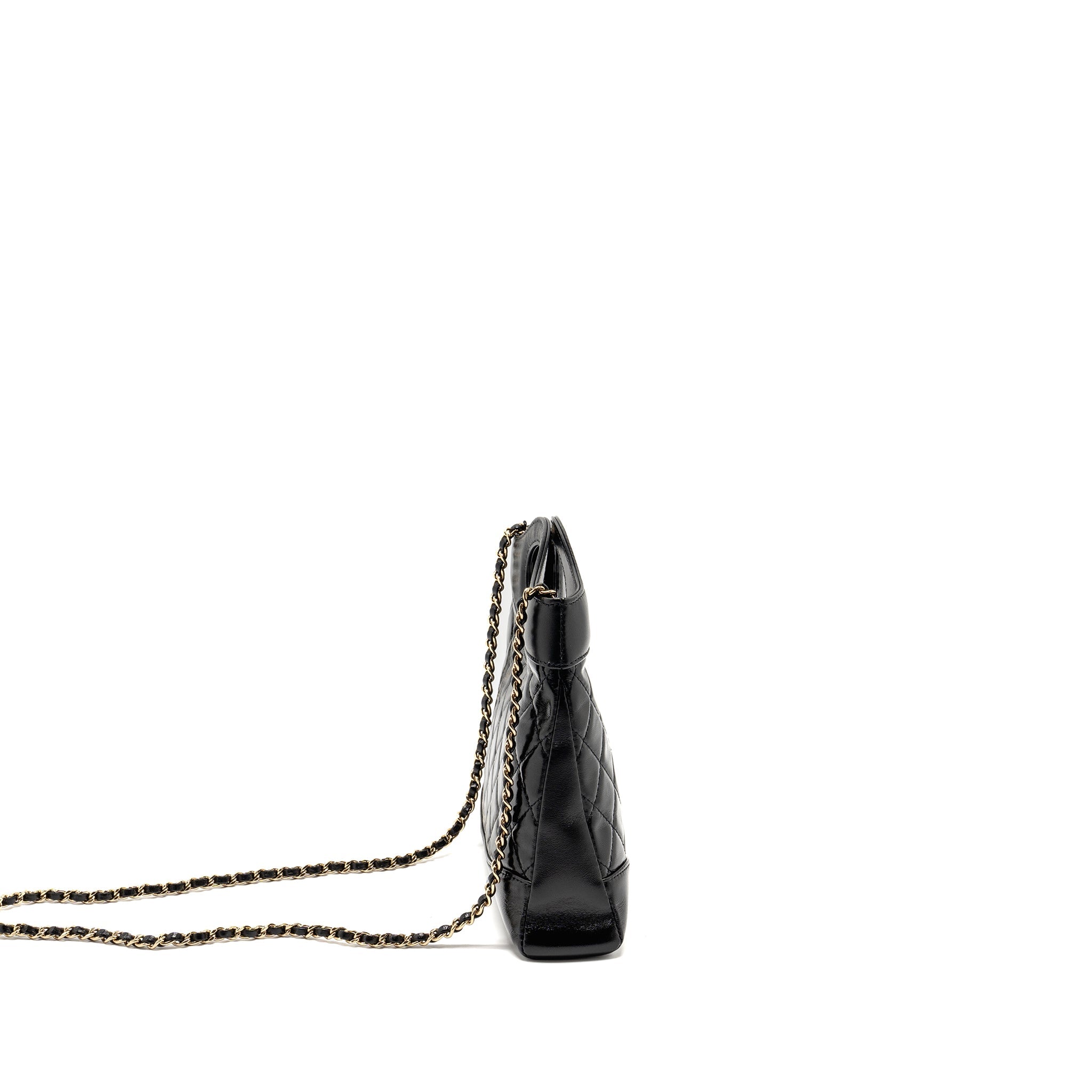 CHANEL MINI 31 BAG SHINY CALFSKIN BLACK LGHW (MICROCHIP)