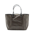 GOYARD SAINT LOUIS PM TOTE BAG GOYARDLINE CANVAS BLACK SHW