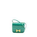HERMES MINI CONSTANCE SHINY ALLIGATOR MISSISSIPPIENSIS VERT JADE GHW