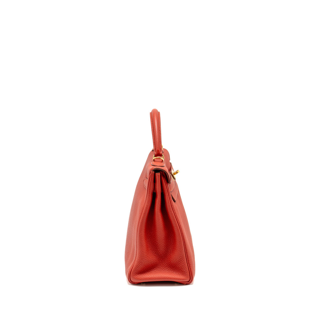 HERMES KELLY 32 TOGO 5E VERMILLION GHW