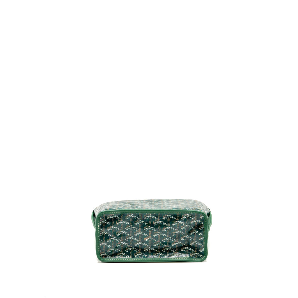 GOYARD MINI ANJOU TOTE GOYARDINE CANVAS/CALFSKIN GREEN SHW