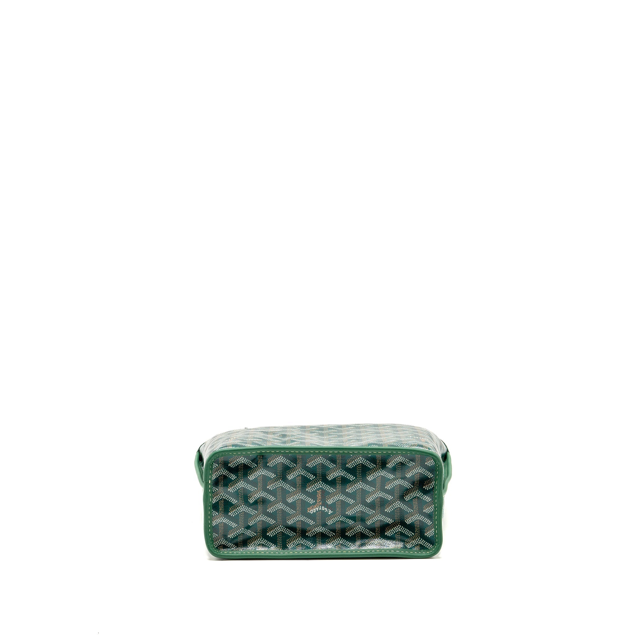 GOYARD MINI ANJOU TOTE GOYARDINE CANVAS/CALFSKIN GREEN SHW