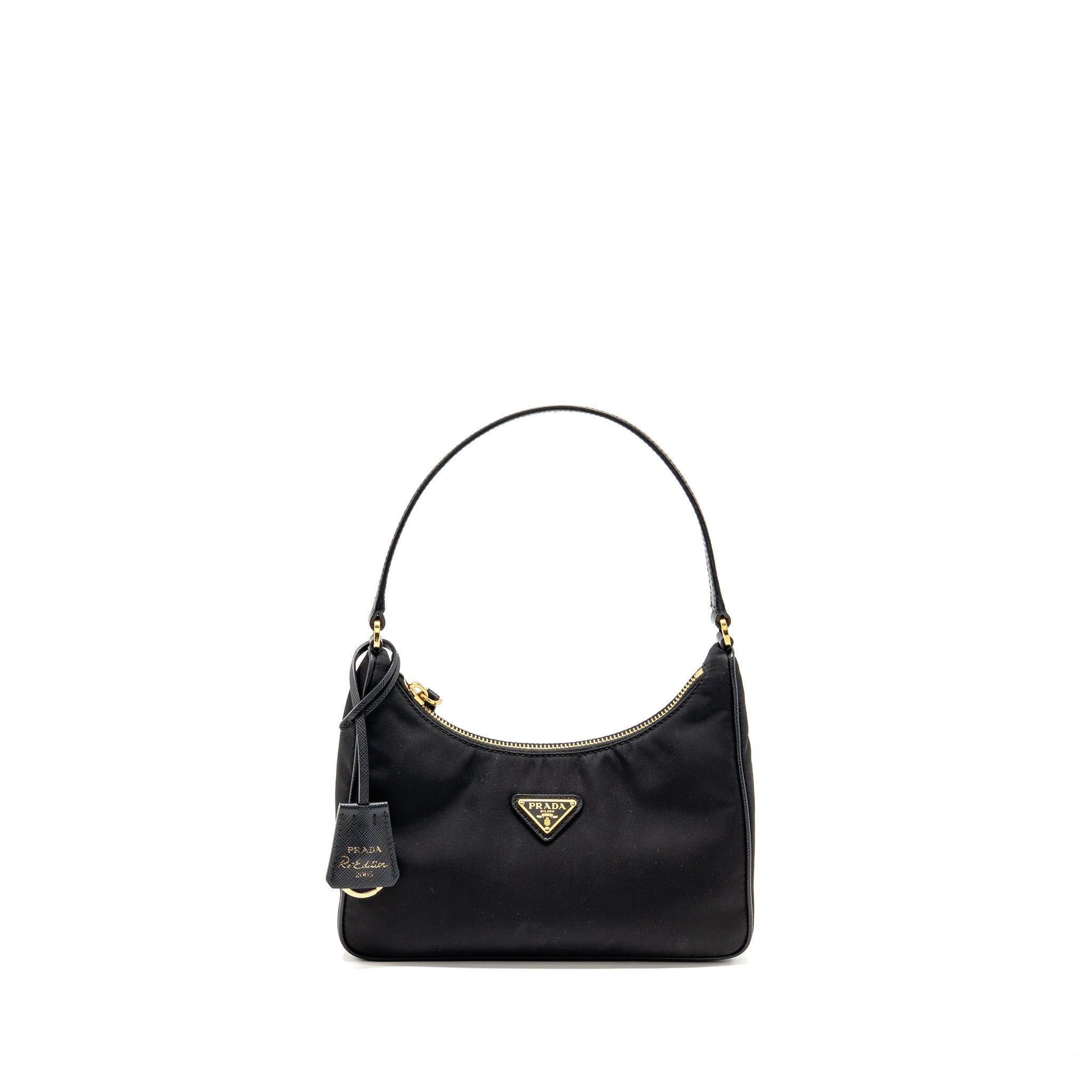 PRADA REEDITION 2005 NYLON BAG BLACK GHW