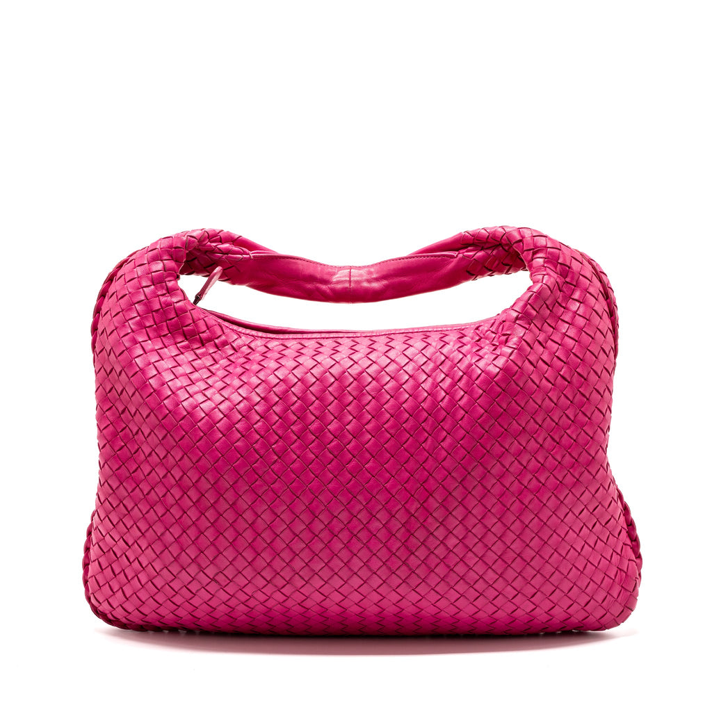 BOTTEGA VENETA INTRECCIATO LARGE SHOULDER BAG NAPPA PINK SHW