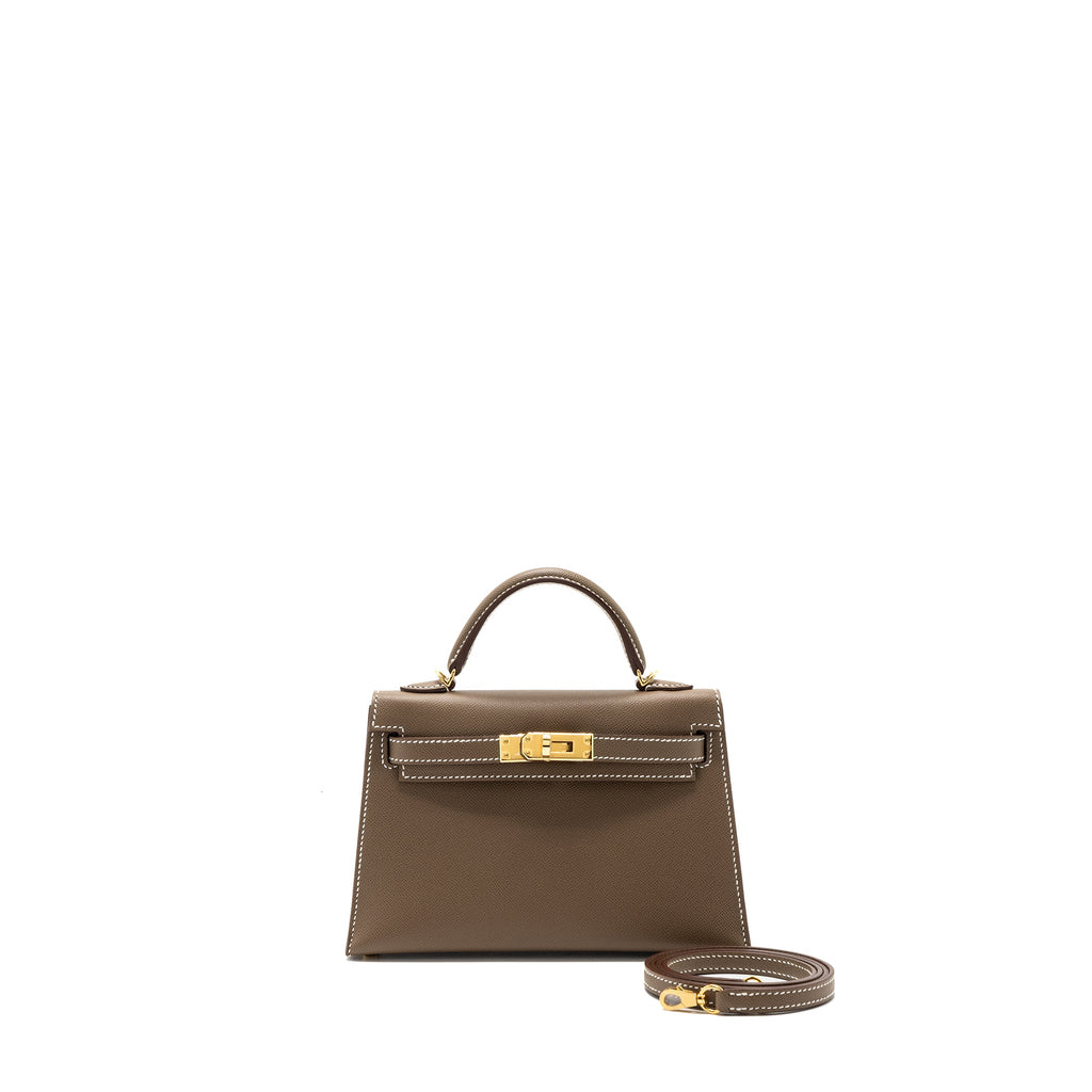 HERMES MINI KELLY II MADAME ETOUPE GHW