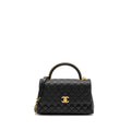 CHANEL MEDIUM COCO HANDLE LIMITED EDITION CAVIAR BLACK GHW (MICROCHIP)