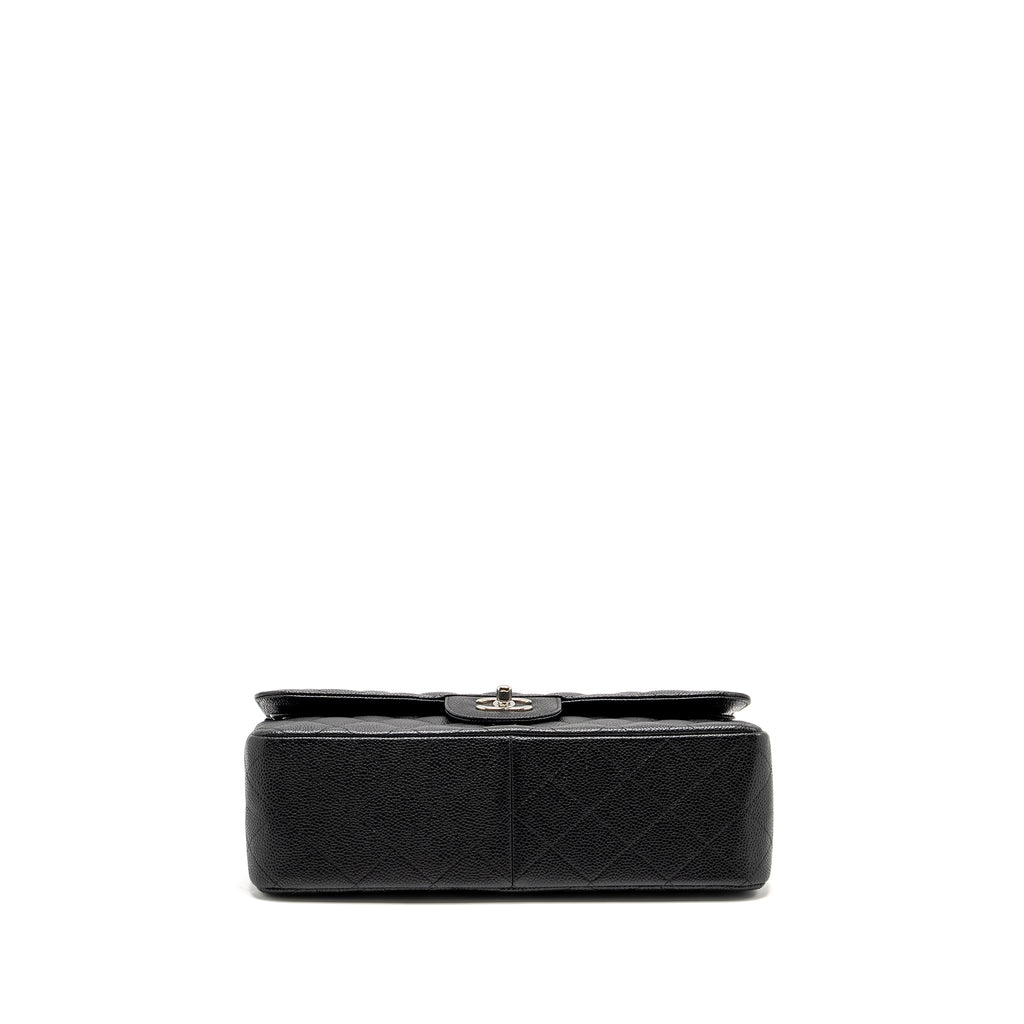 CHANEL JUMBO CLASSIC DOUBLE FLAP BAG CAVIAR BLACK SHW