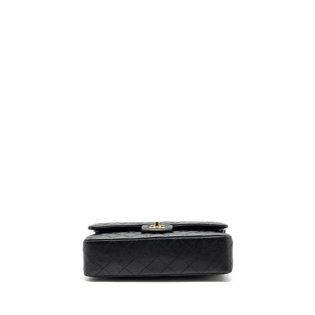 CHANEL MEDIUM CLASSIC FLAP BAG LAMBSKIN BLACK GHW