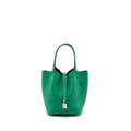 HERMES PICOTIN 18 LOCK BAG CLEMENCE /ALLIGATOR TOUCH MENTHE/VERT JADE SHW