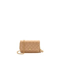 CHANEL PEARL CRUSH WALLET ON CHAIN LAMBSKIN BEIGE GHW (MICROCHIP)