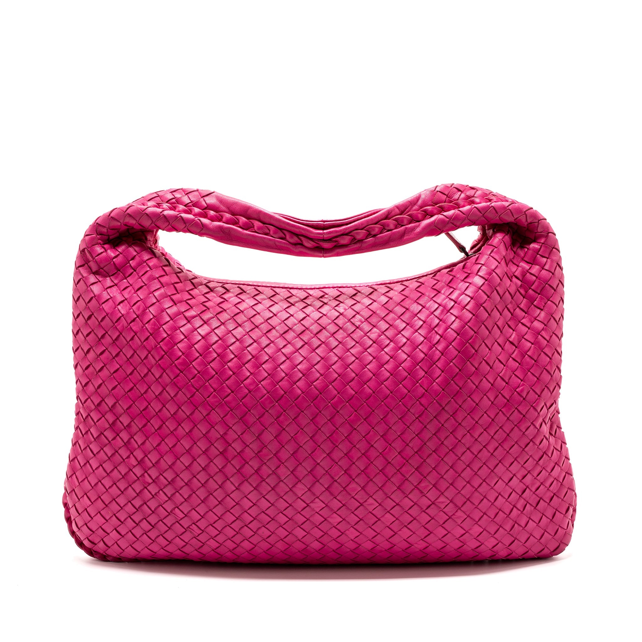 BOTTEGA VENETA INTRECCIATO LARGE SHOULDER BAG NAPPA PINK SHW