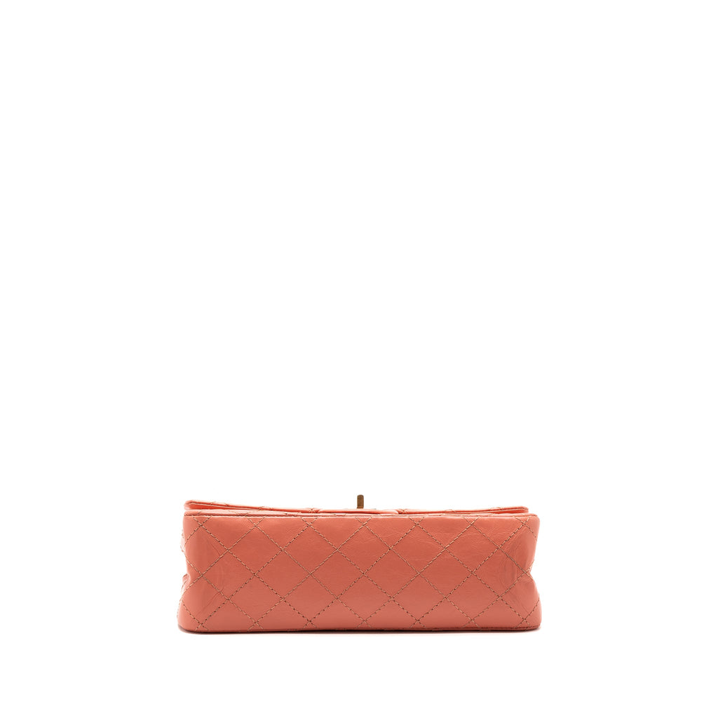 CHANEL SMALL 2.55 REISSUE FLAP BAG AGED CALFSKIN LIGHT PINK GHW