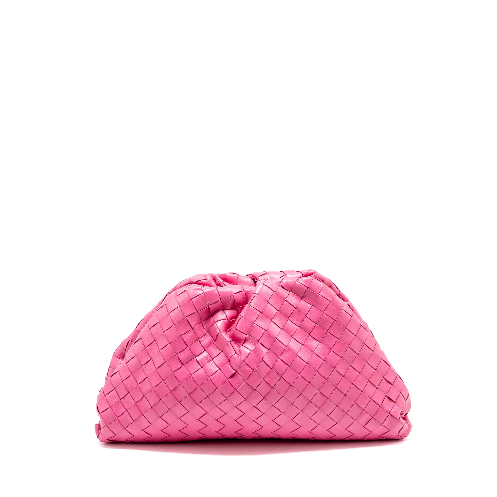 BOTTEGA VENETA INTRECCIATO POUCH LEATHER PINK SHW