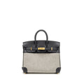 HERMES BIRKIN 25 TOILE SWIFT/CANVAS ECRU-ARDOISE/ARDOISE GHW