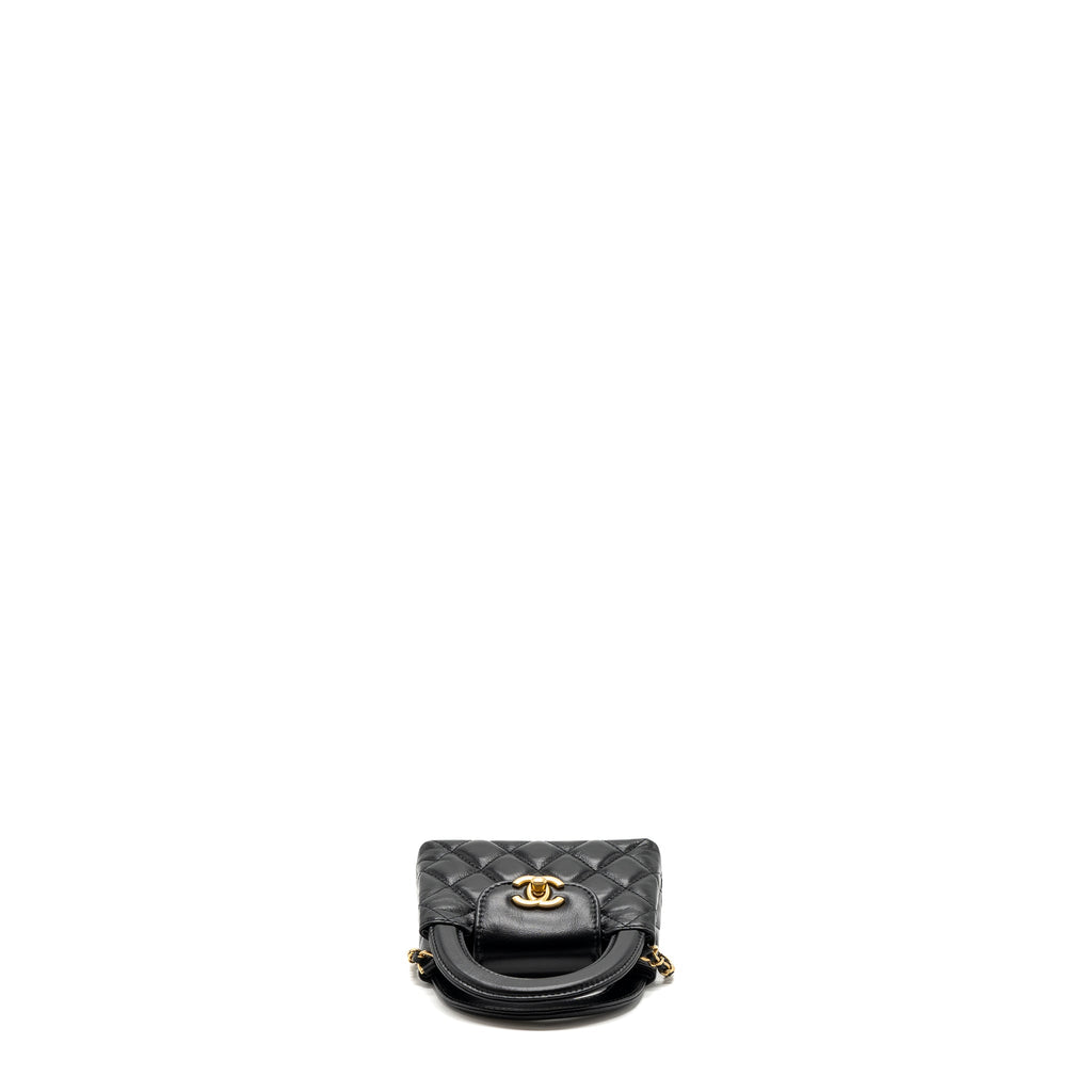 CHANEL 23K NANO SHOPPING TOTE CALFSKIN BLACK GHW(MICROCHIP)