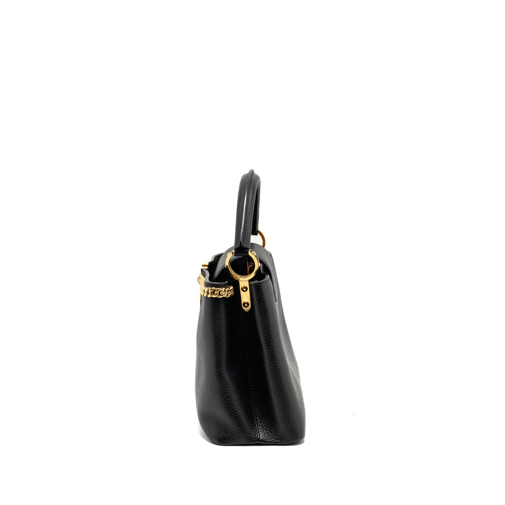 LOUIS VUITTON CAPUCINES MM CALFSKIN BLACK GHW