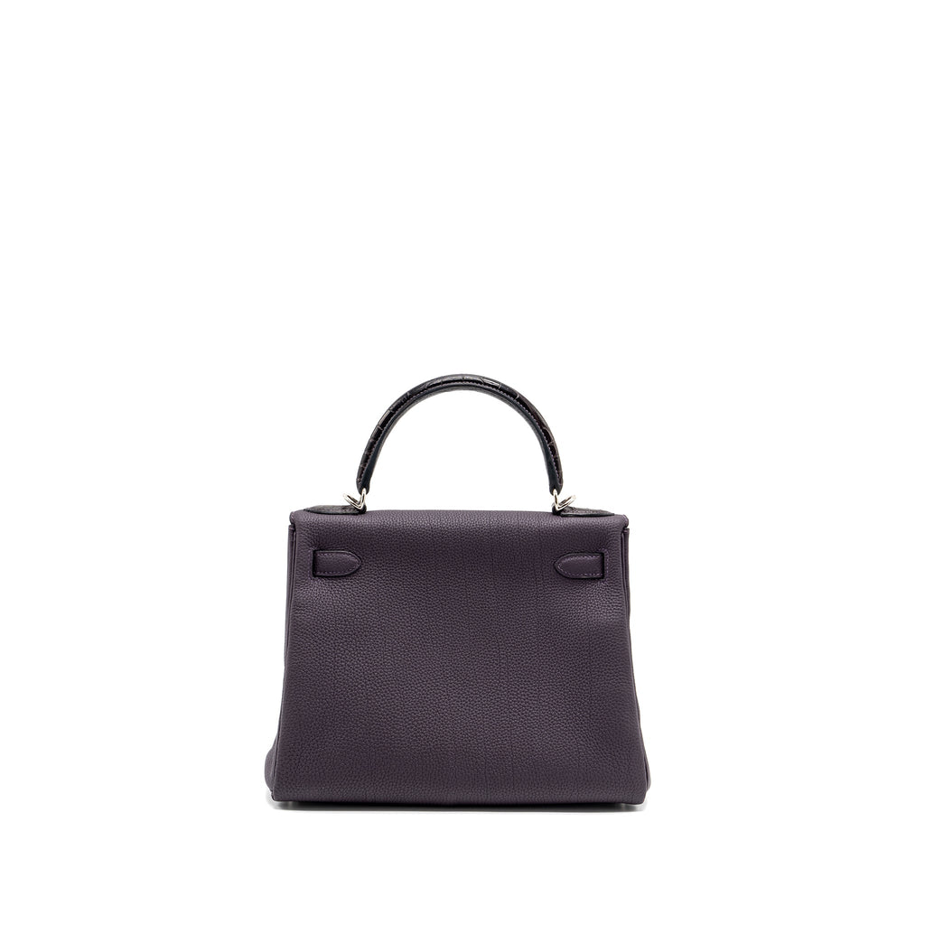 HERMES KELLY 28 ALLIGATOR/TOGO 59 RAISIN SHW